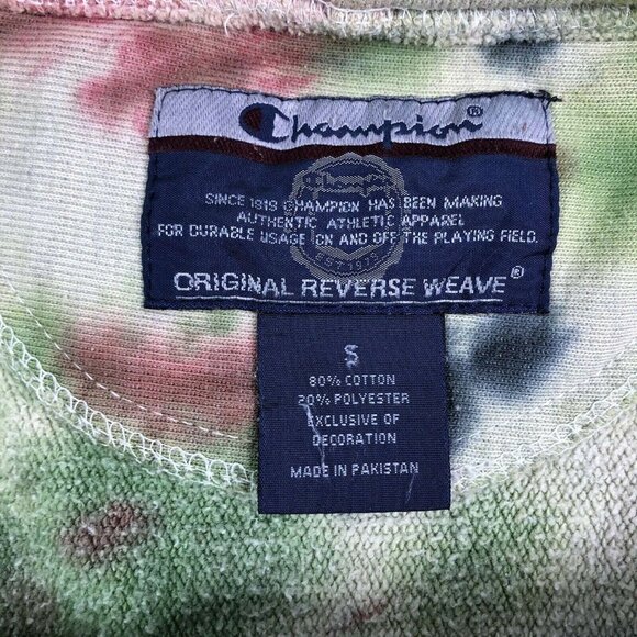 Champion Reverse Weave Loyola Tie Dye Hooded Sweatshirt Small OOAK - Picture 4 of 10